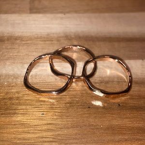 3 Stacker 14K Rose Gold filled Rings